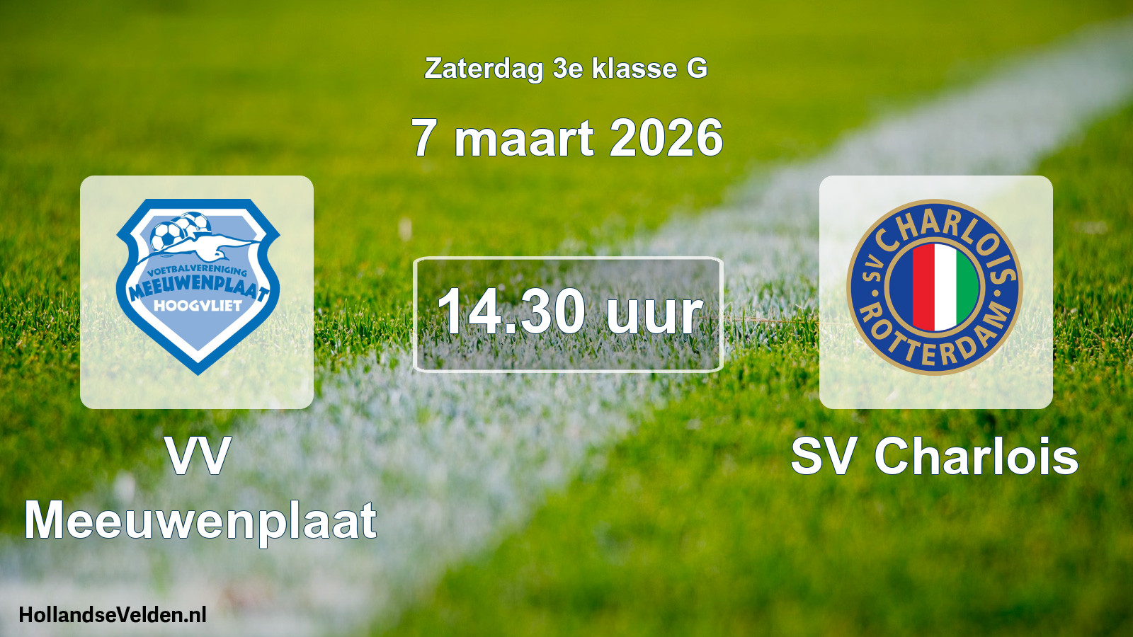 Scheduled Match: VV Meeuwenplaat - SV Charlois (7 March 2026)