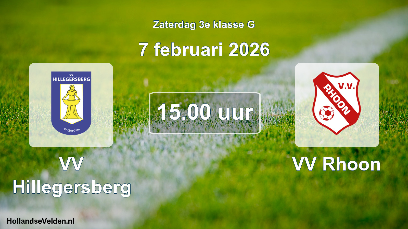 Scheduled Match: VV Hillegersberg - VV Rhoon (7 February 2026)