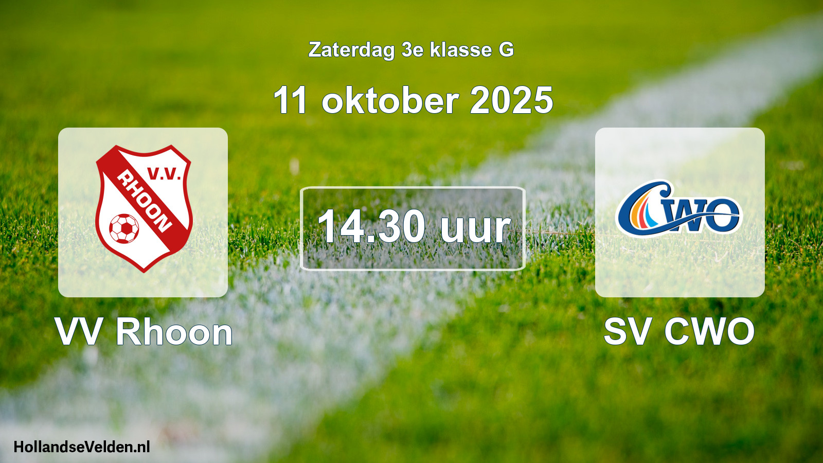 Scheduled Match: VV Rhoon - SV CWO (11 October 2025)