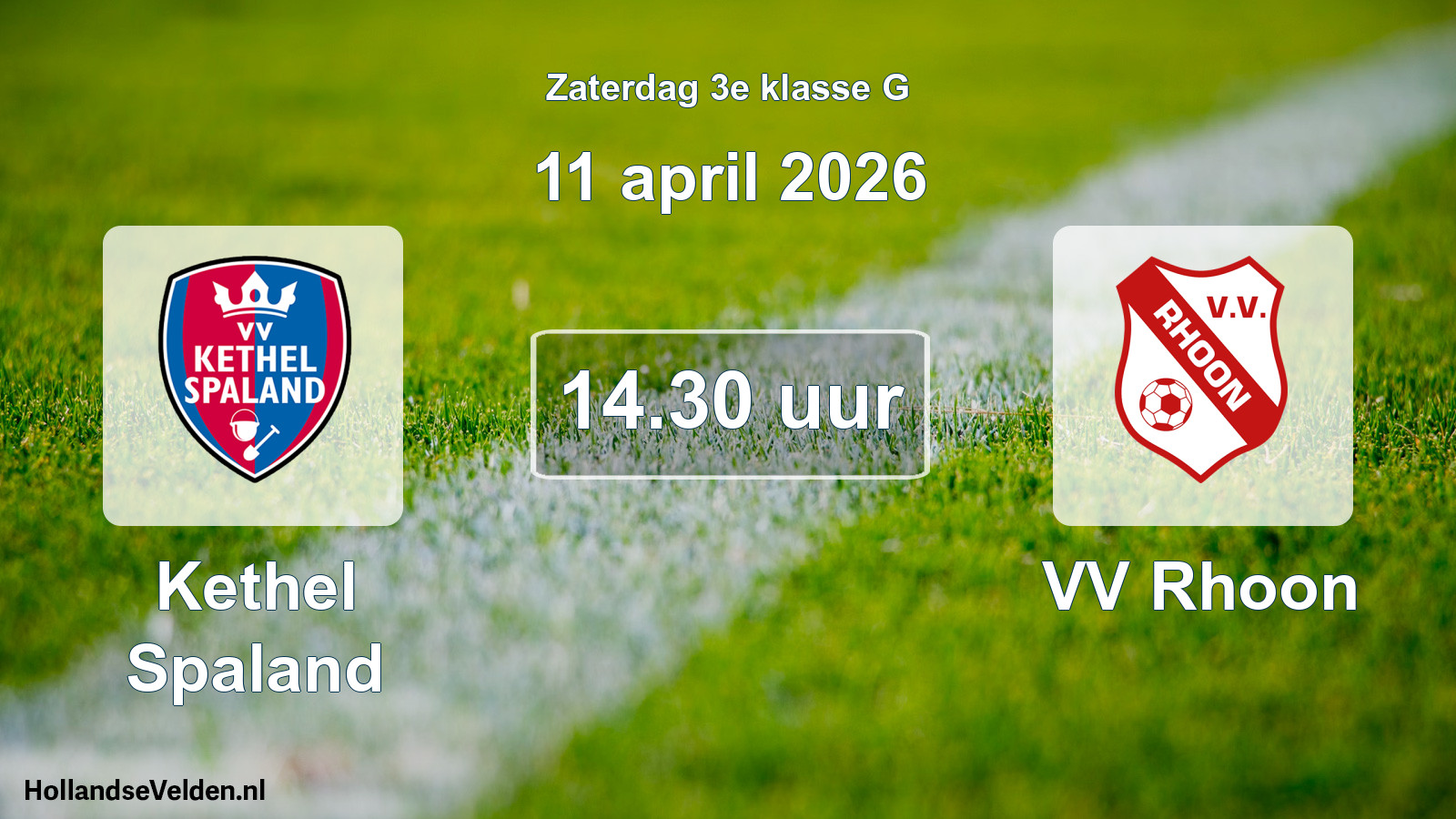Geplande wedstrijd: Kethel Spaland - VV Rhoon (11 april 2026)