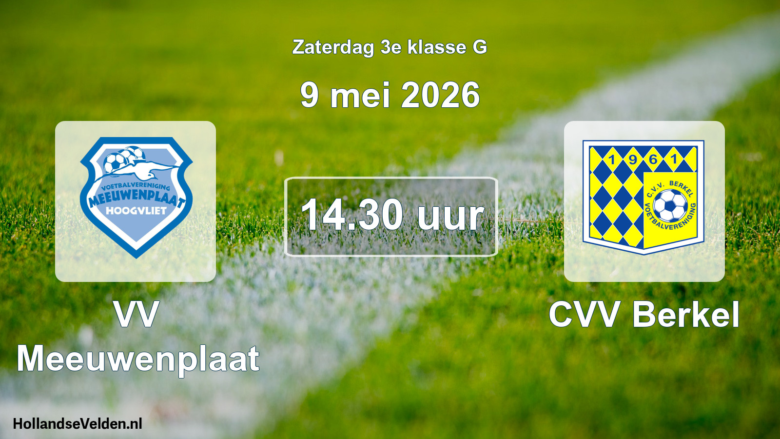 Scheduled Match: VV Meeuwenplaat - CVV Berkel (9 May 2026)