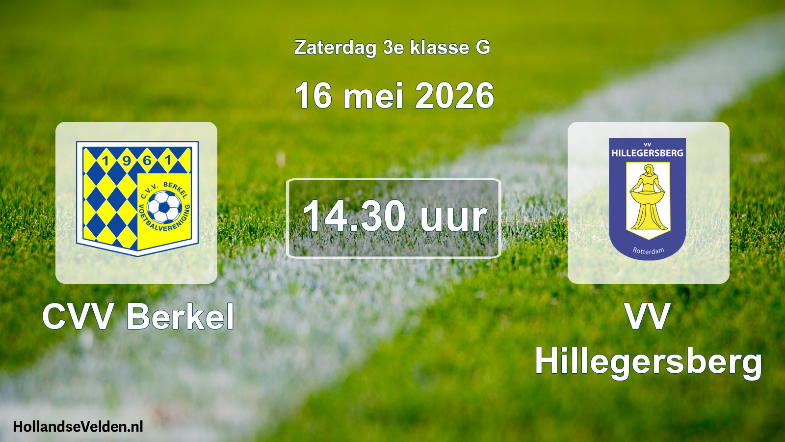 Scheduled Match: CVV Berkel - VV Hillegersberg (16 May 2026)