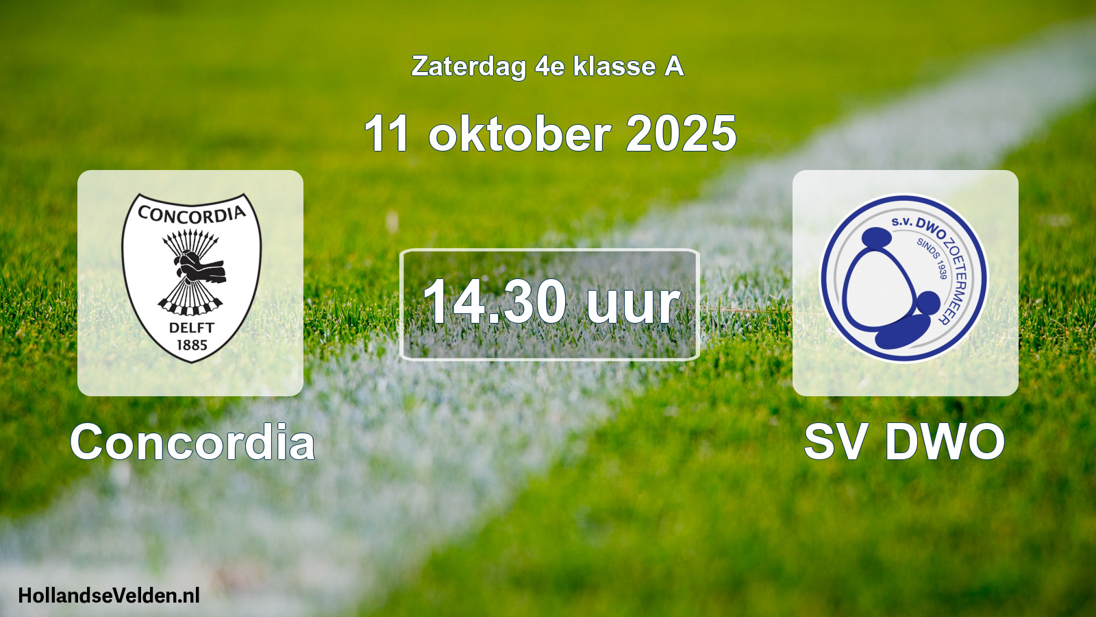 Geplande wedstrijd: Concordia - SV DWO (11 oktober 2025)