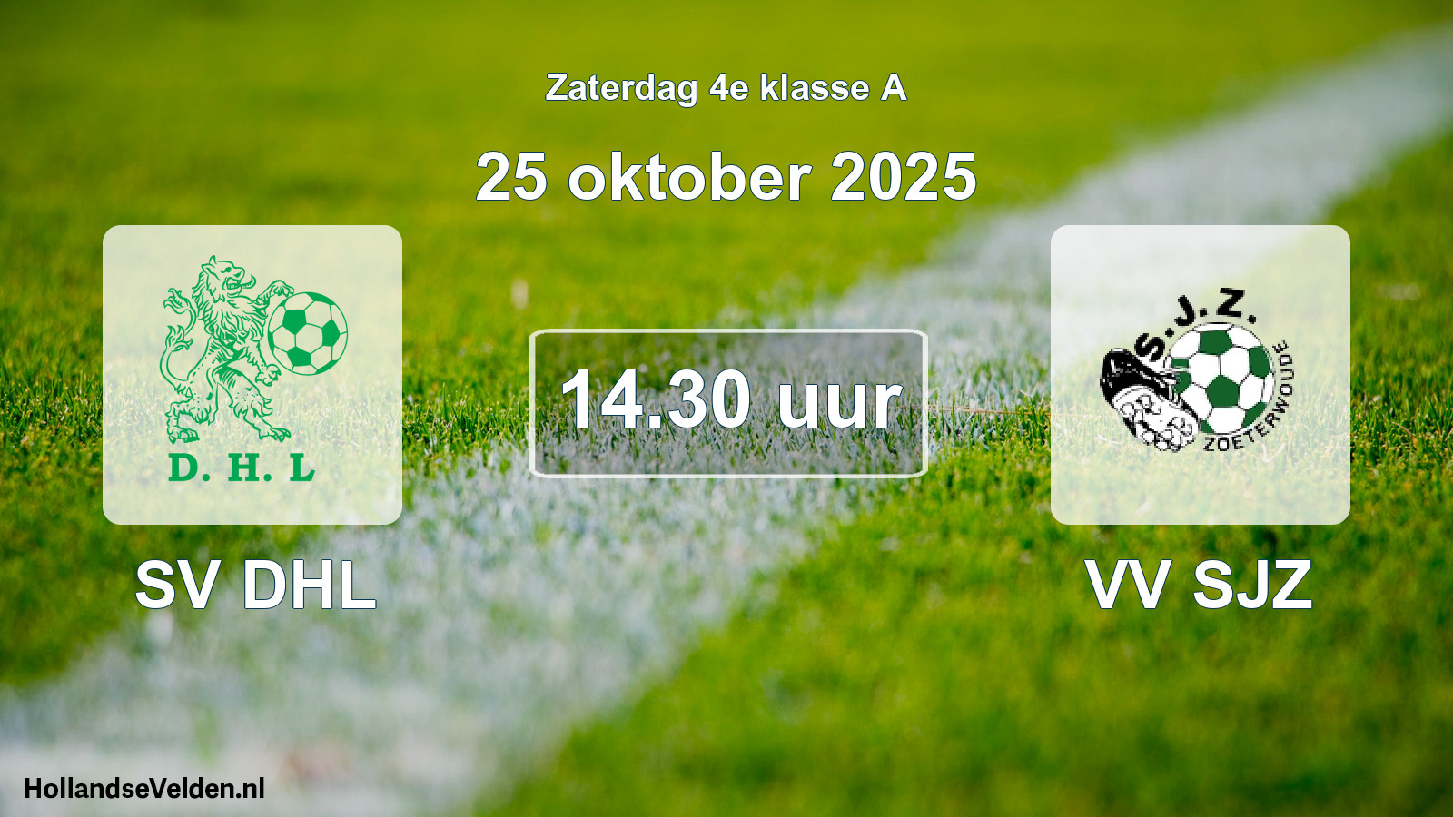 Scheduled Match: SV DHL - VV SJZ (25 October 2025)