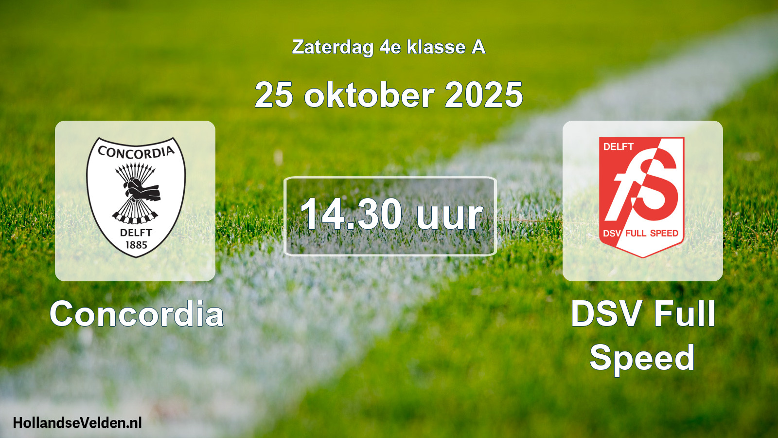 Geplande wedstrijd: Concordia - DSV Full Speed (25 oktober 2025)