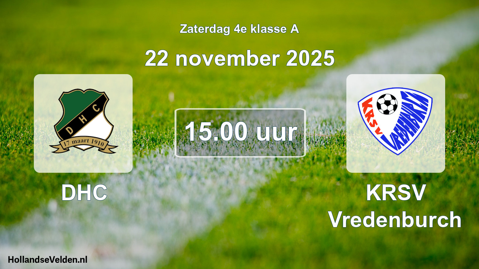 Geplande wedstrijd: DHC - KRSV Vredenburch (22 november 2025)