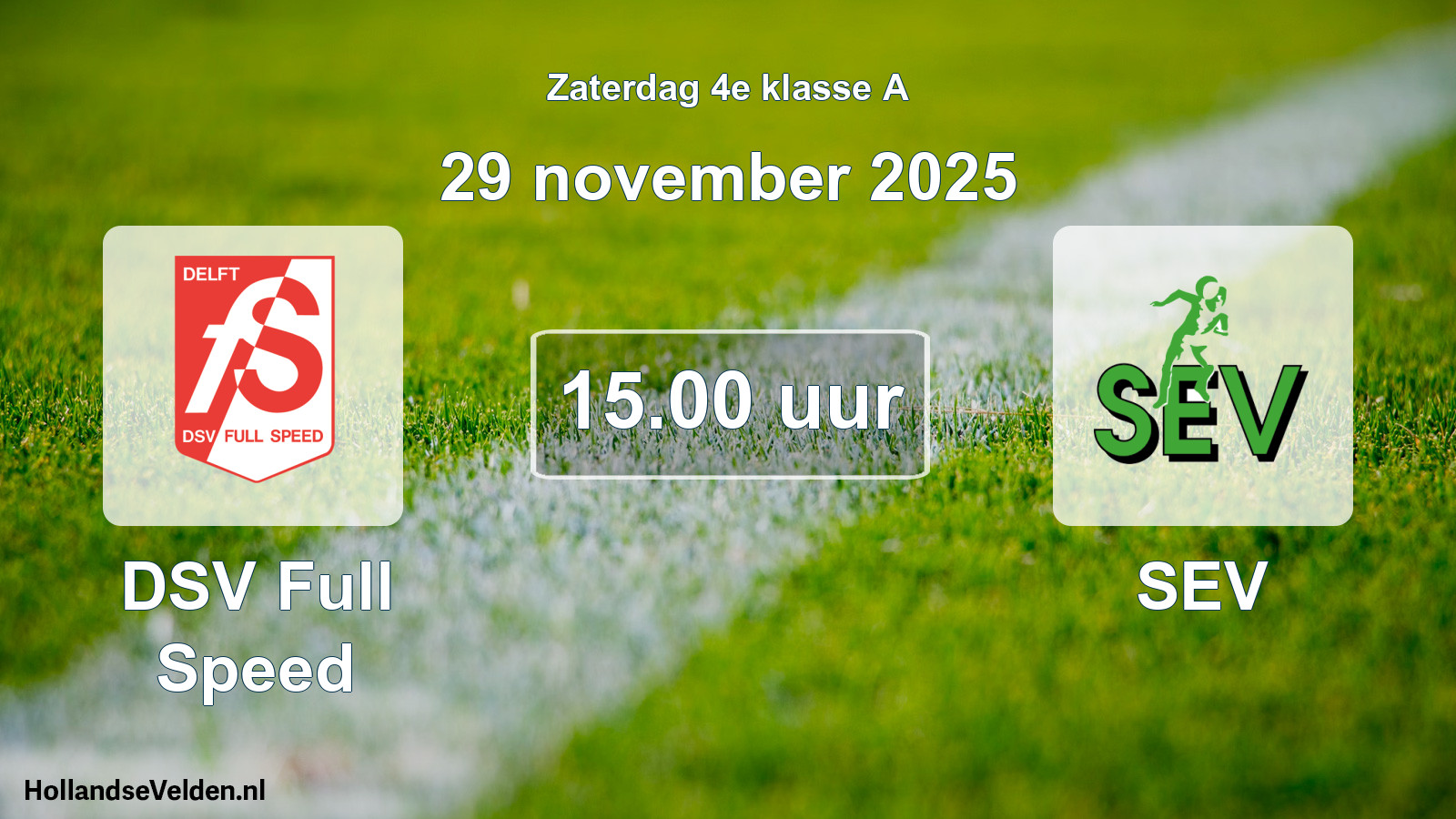 Geplande wedstrijd: DSV Full Speed - SEV (29 november 2025)