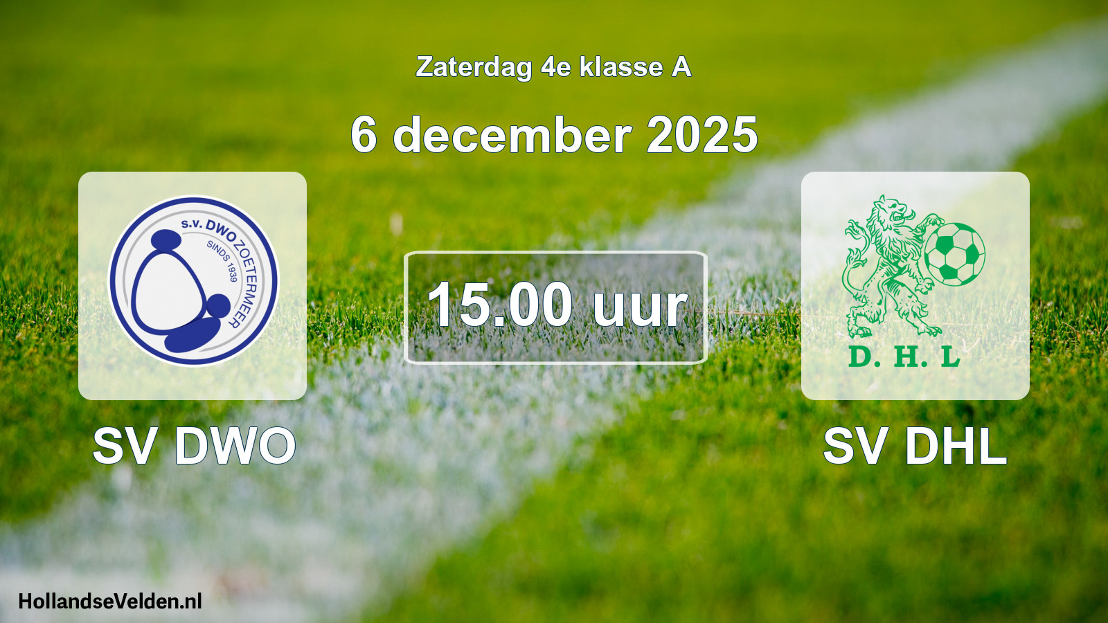 Geplande wedstrijd: SV DWO - SV DHL (6 december 2025)