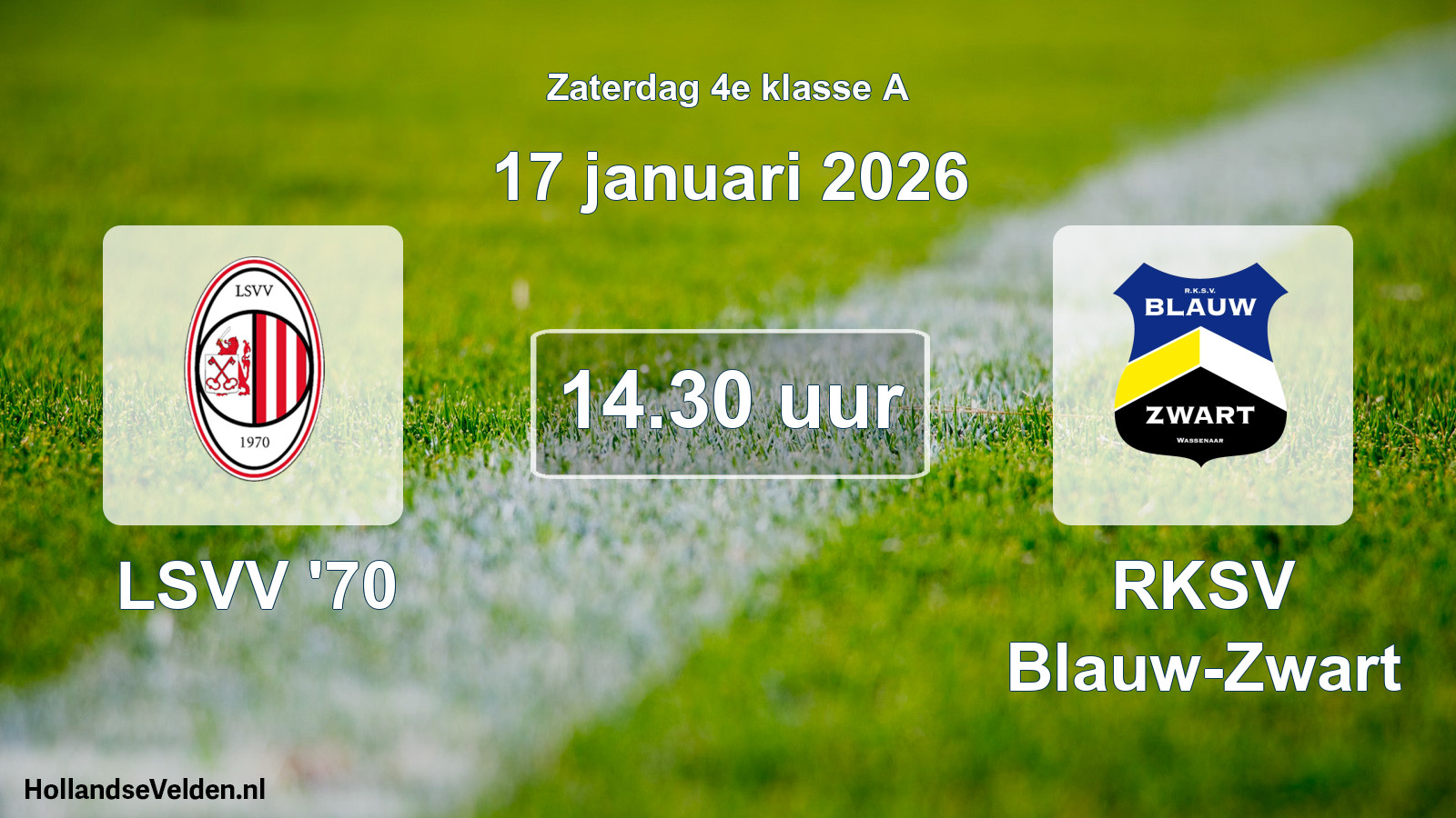 Geplande wedstrijd: LSVV '70 - RKSV Blauw-Zwart (17 januari 2026)