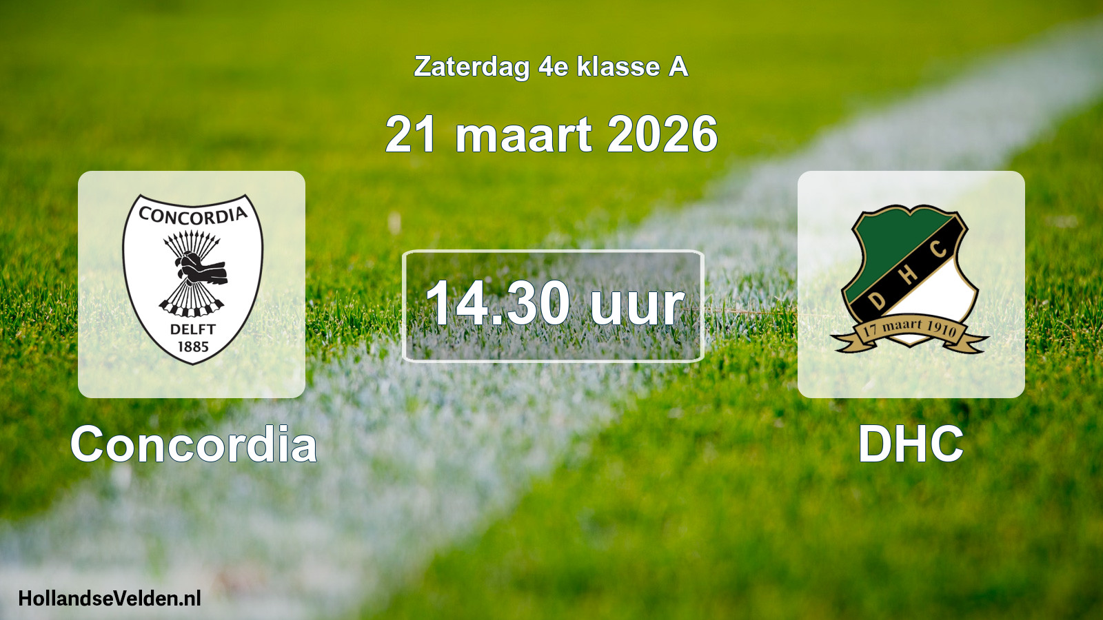 Geplande wedstrijd: Concordia - DHC (21 maart 2026)