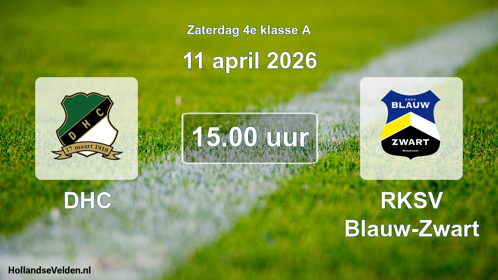Geplande wedstrijd: DHC - RKSV Blauw-Zwart (11 april 2026)