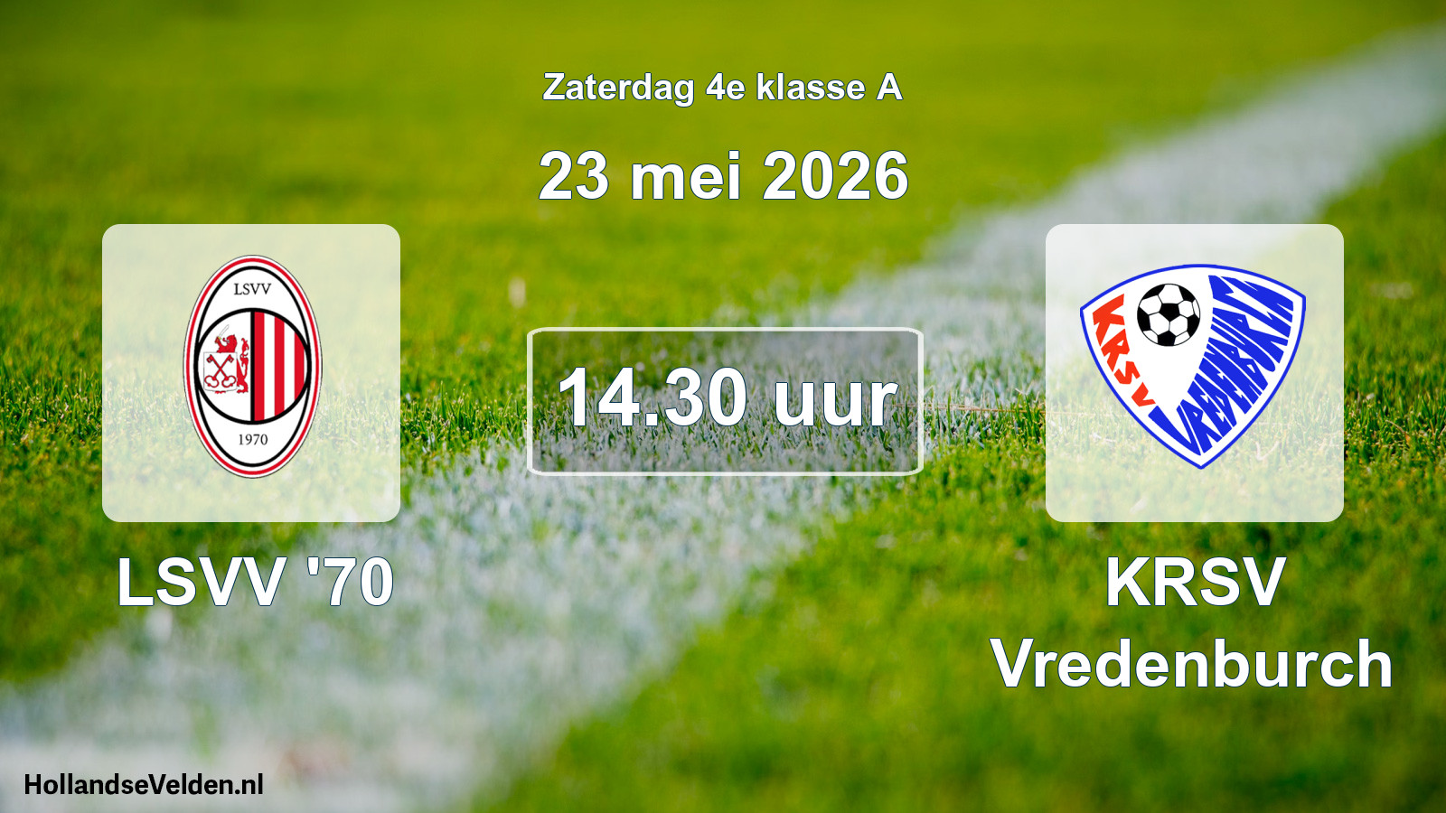Geplande wedstrijd: LSVV '70 - KRSV Vredenburch (23 mei 2026)