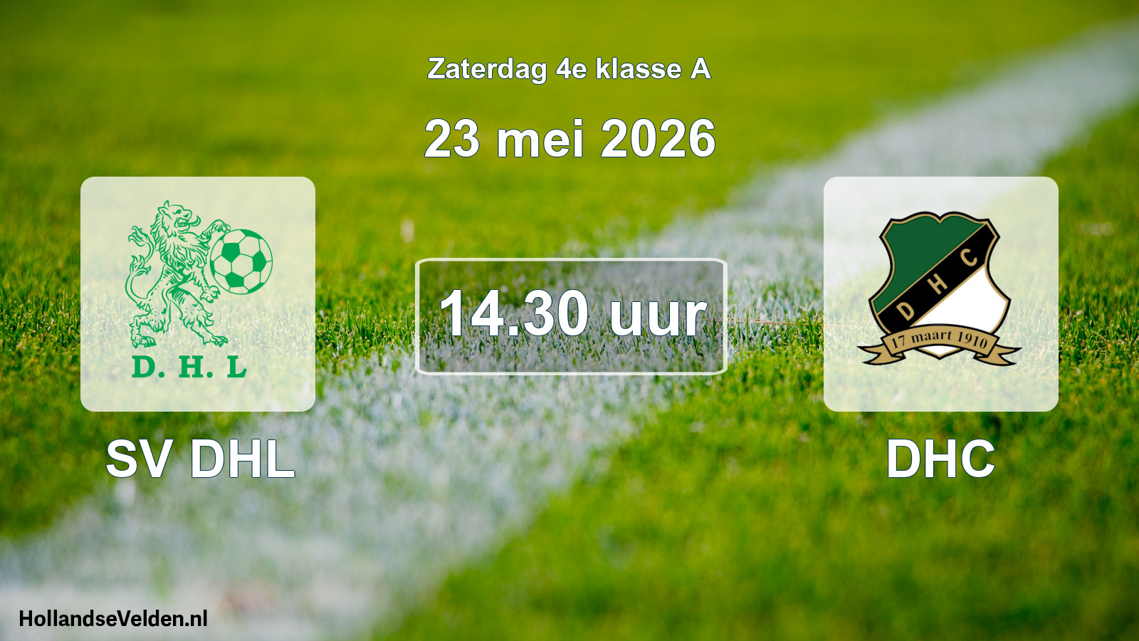 Geplande wedstrijd: SV DHL - DHC (23 mei 2026)