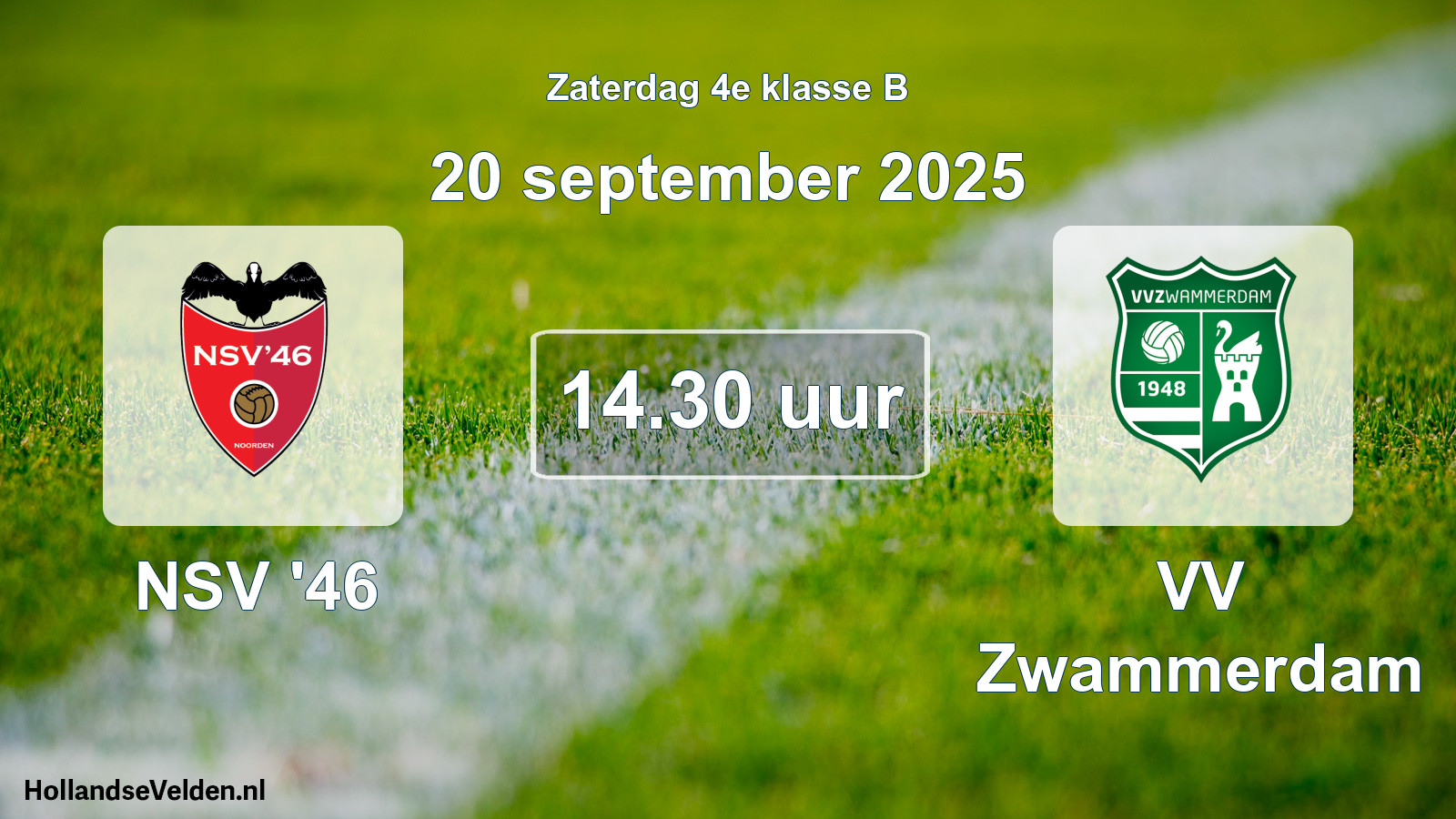 Scheduled Match: NSV '46 - VV Zwammerdam (20 September 2025)