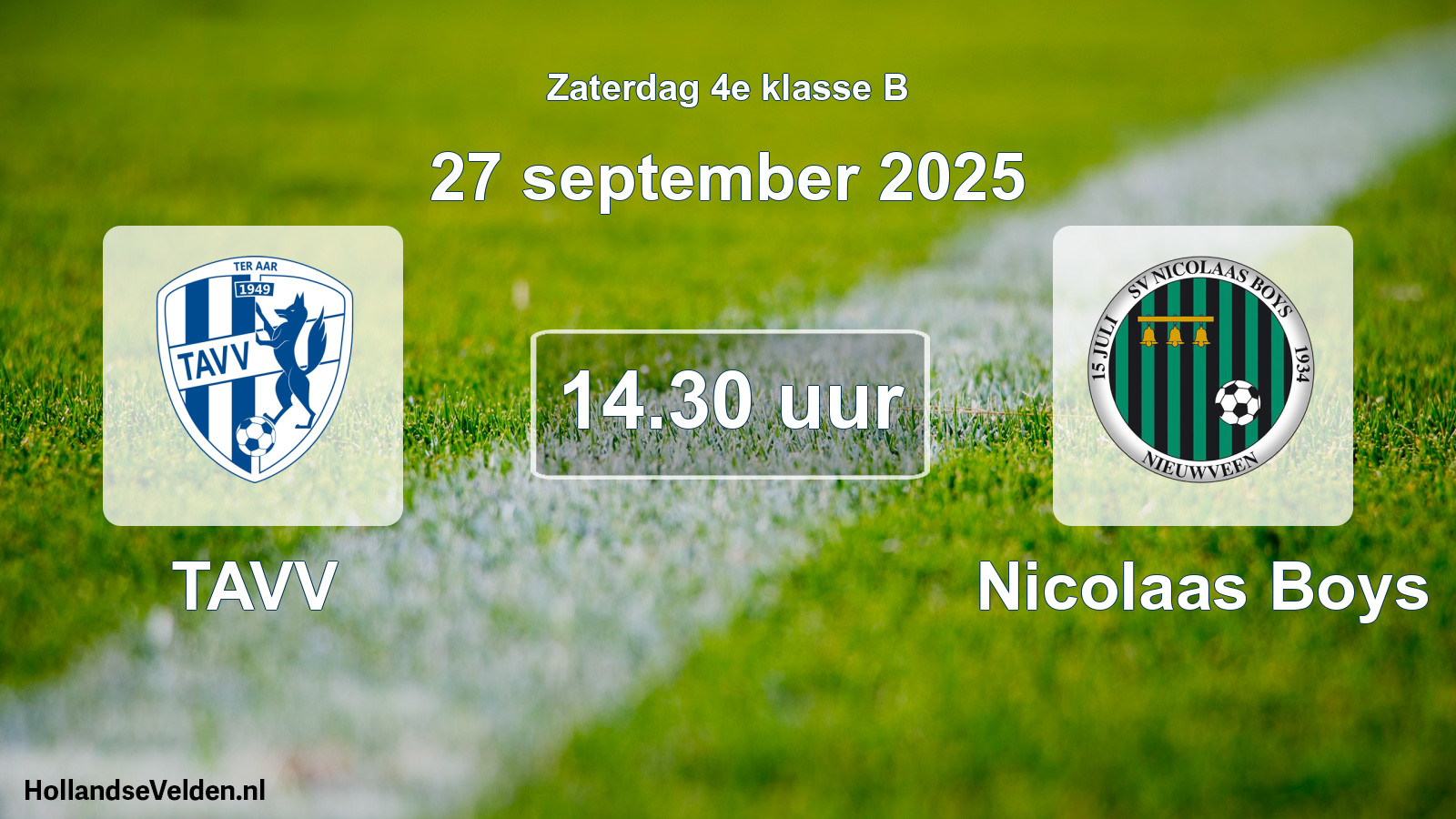 Scheduled Match: TAVV - Nicolaas Boys (27 September 2025)