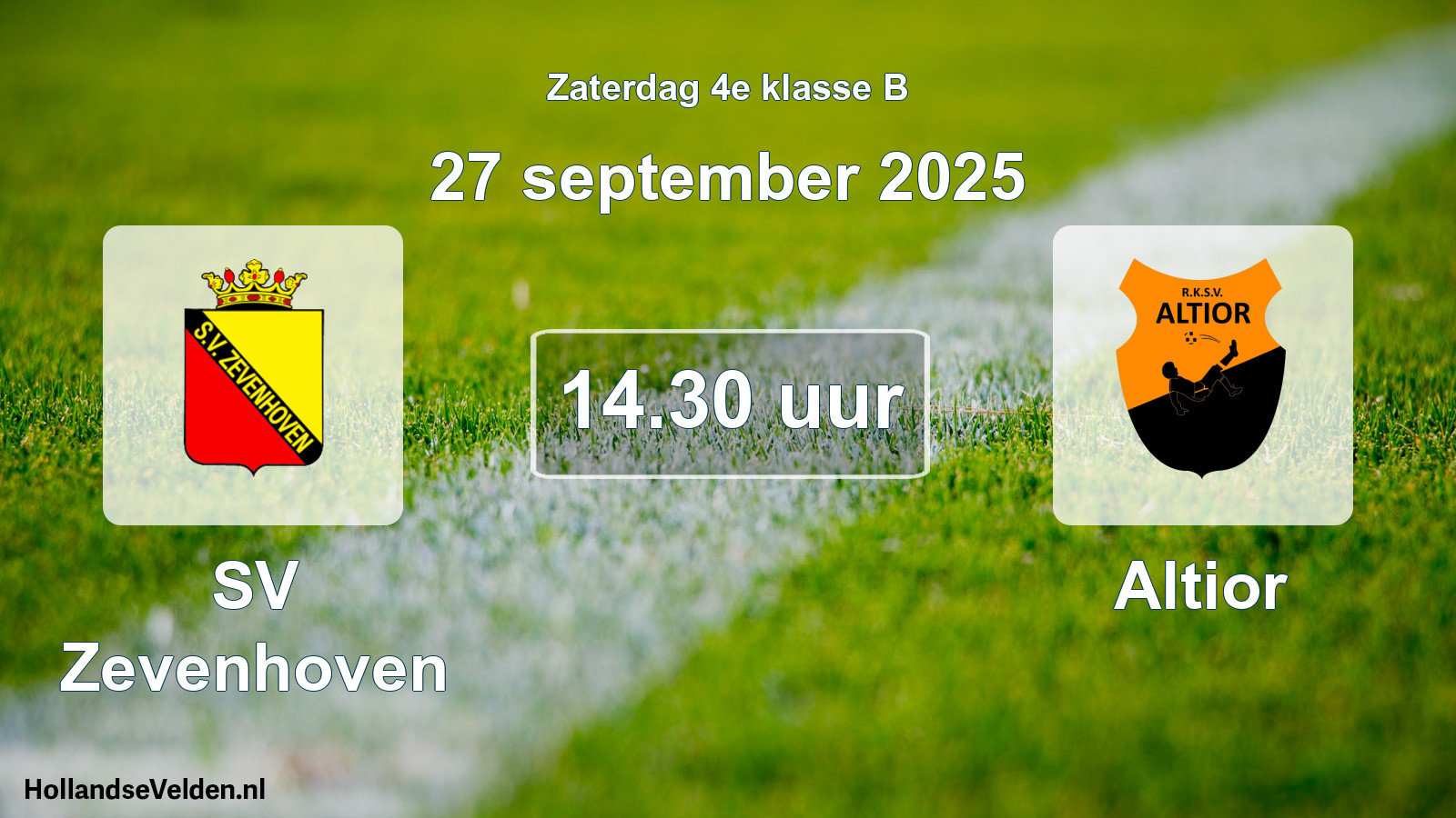 Scheduled Match: SV Zevenhoven - Altior (27 September 2025)