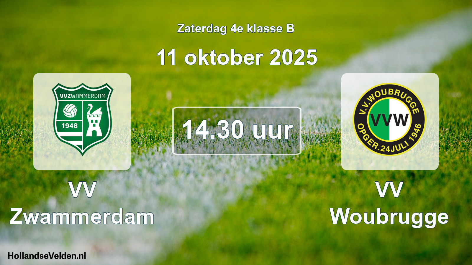 Scheduled Match: VV Zwammerdam - VV Woubrugge (11 October 2025)