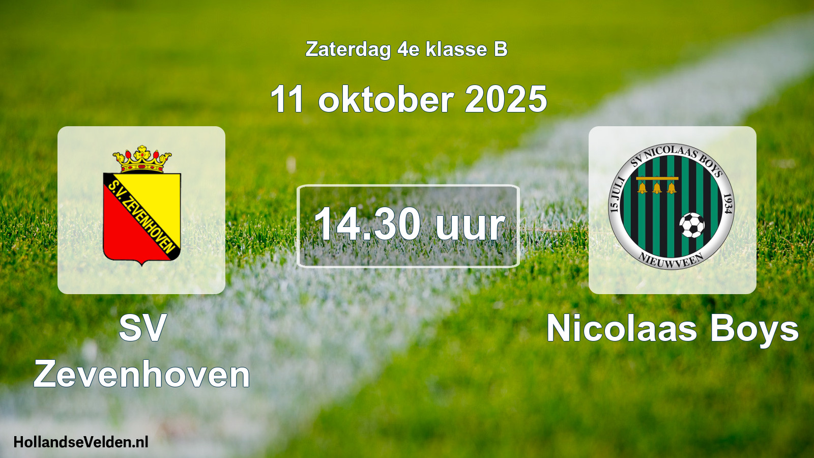 Scheduled Match: SV Zevenhoven - Nicolaas Boys (11 October 2025)