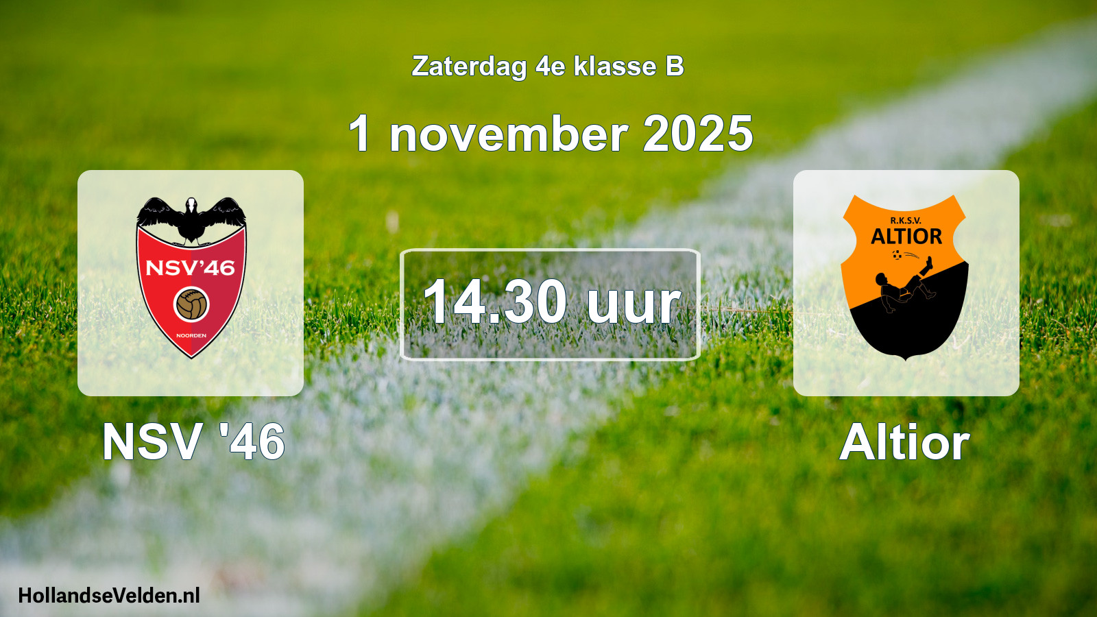 Scheduled Match: NSV '46 - Altior (1 November 2025)