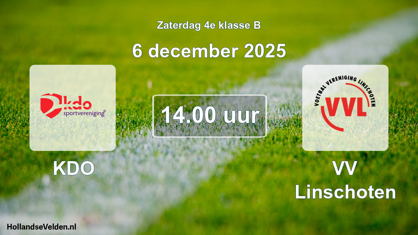 Scheduled Match: KDO - VV Linschoten (6 December 2025)
