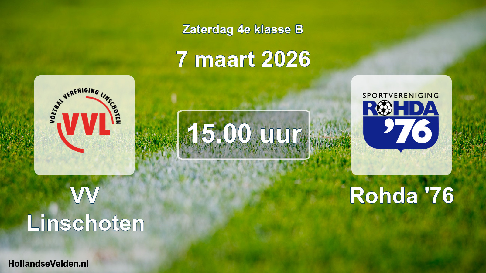 Scheduled Match: VV Linschoten - Rohda '76 (7 March 2026)