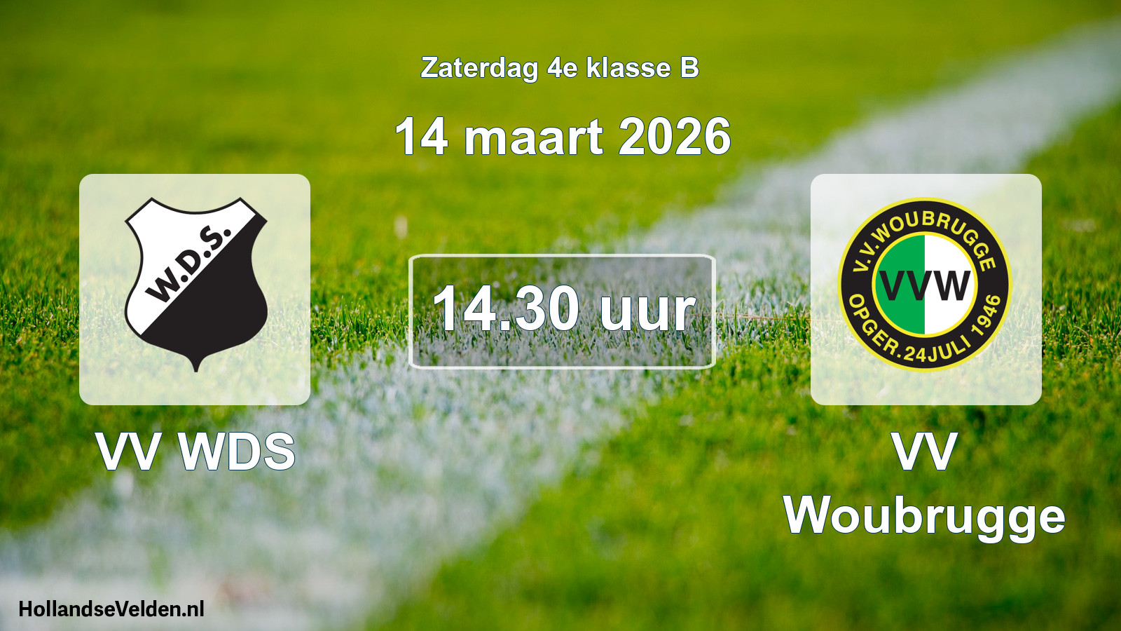Scheduled Match: VV WDS - VV Woubrugge (14 March 2026)