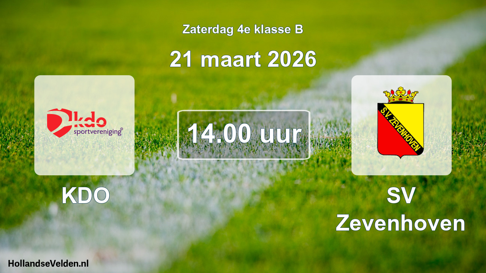 Scheduled Match: KDO - SV Zevenhoven (21 March 2026)