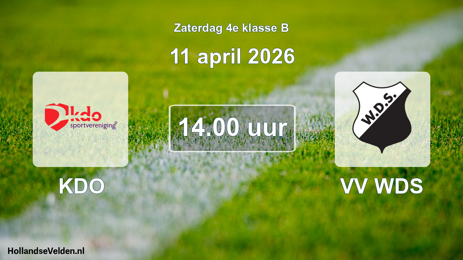 Scheduled Match: KDO - VV WDS (11 April 2026)