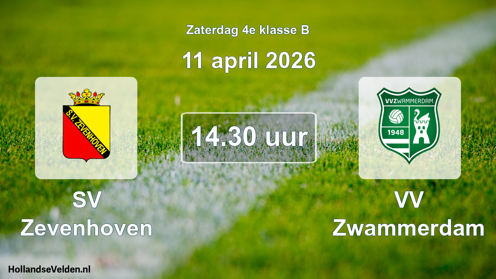 Scheduled Match: SV Zevenhoven - VV Zwammerdam (11 April 2026)