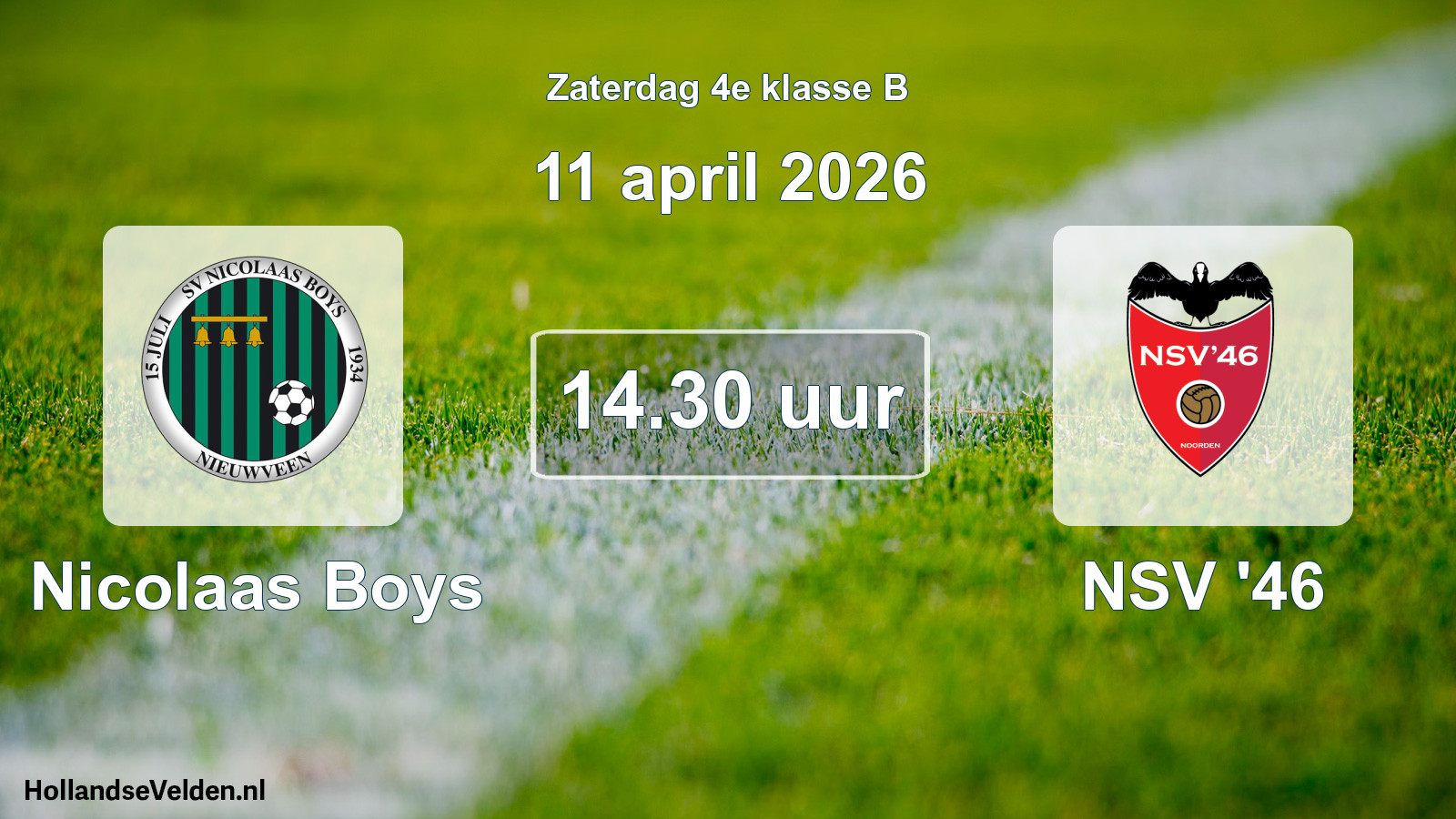 Scheduled Match: Nicolaas Boys - NSV '46 (11 April 2026)