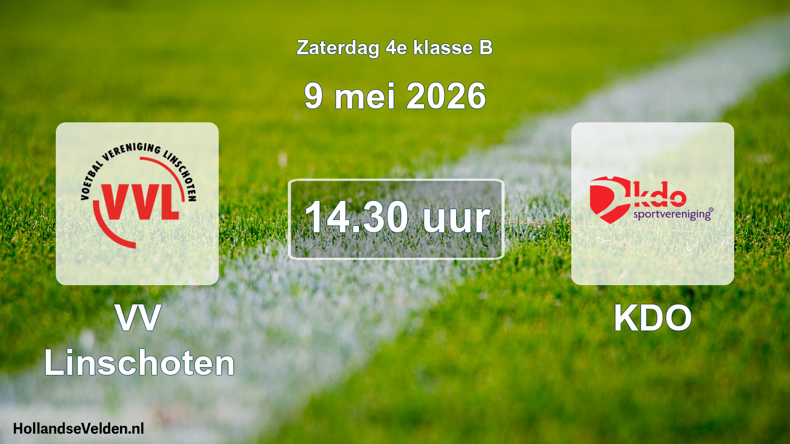 Scheduled Match: VV Linschoten - KDO (9 May 2026)