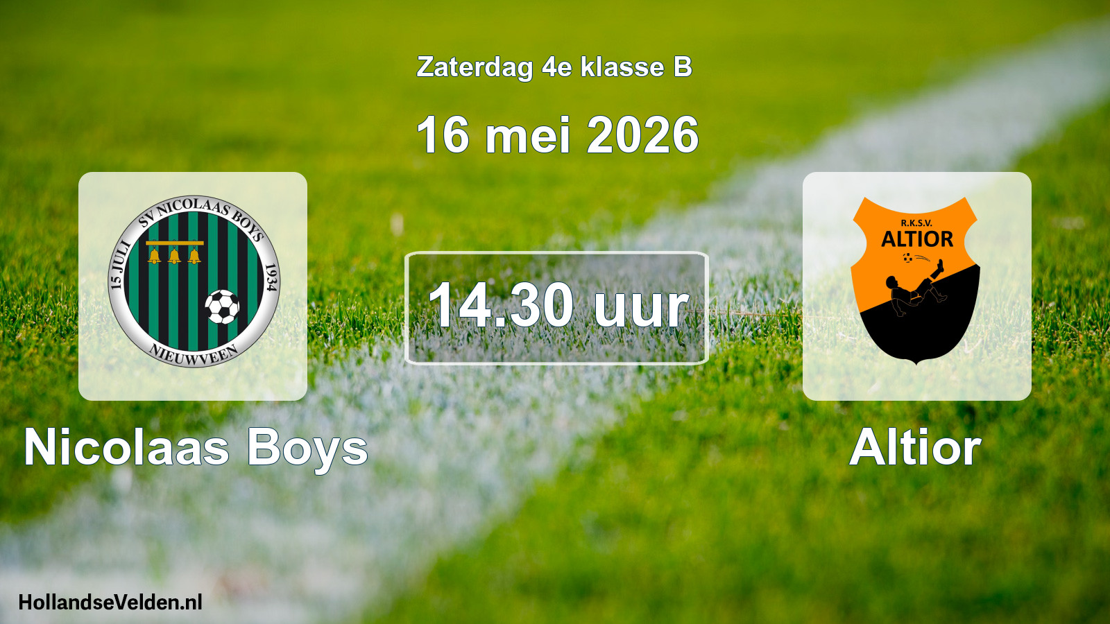Scheduled Match: Nicolaas Boys - Altior (16 May 2026)