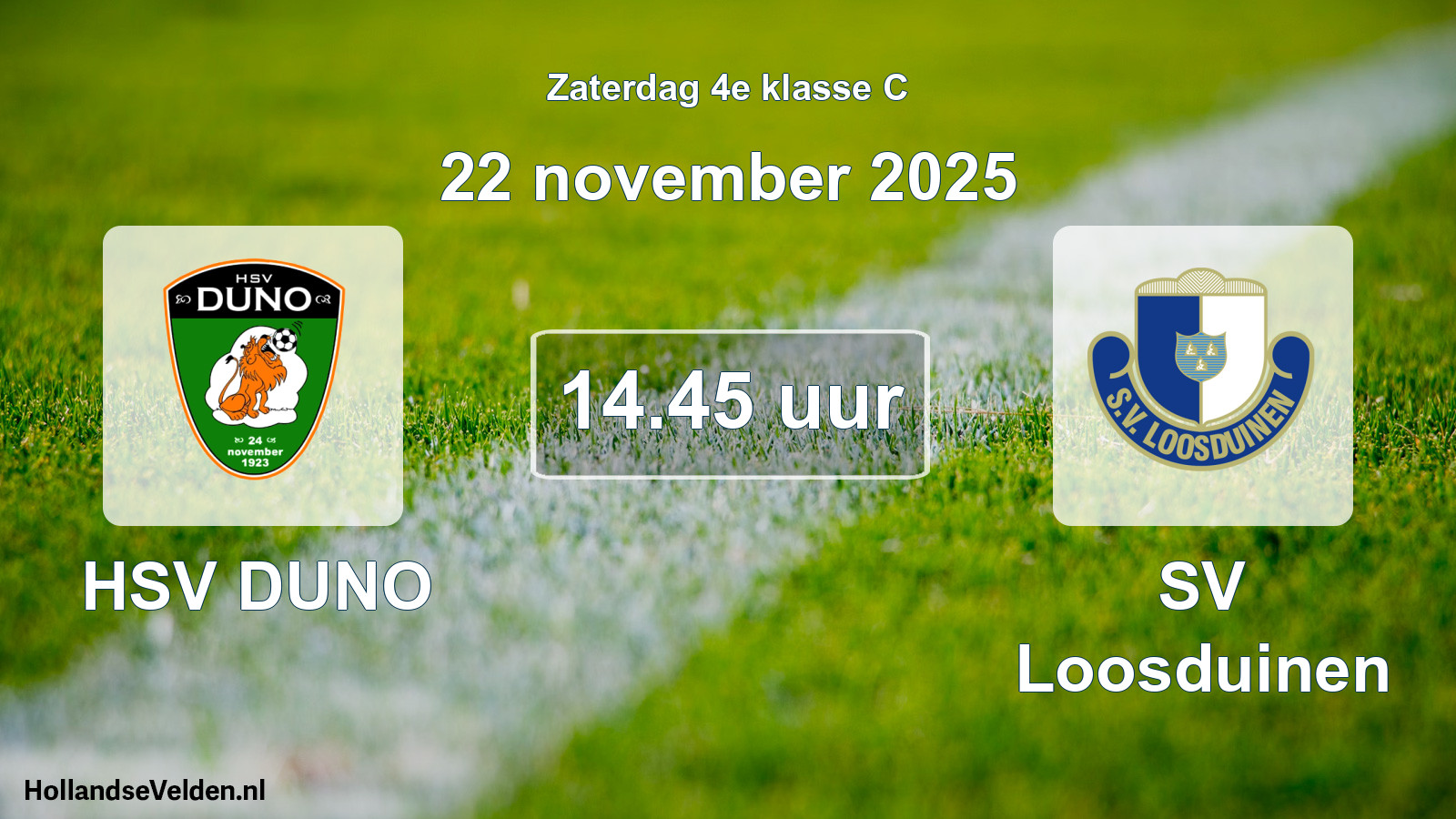 Scheduled Match: HSV DUNO - SV Loosduinen (22 November 2025)