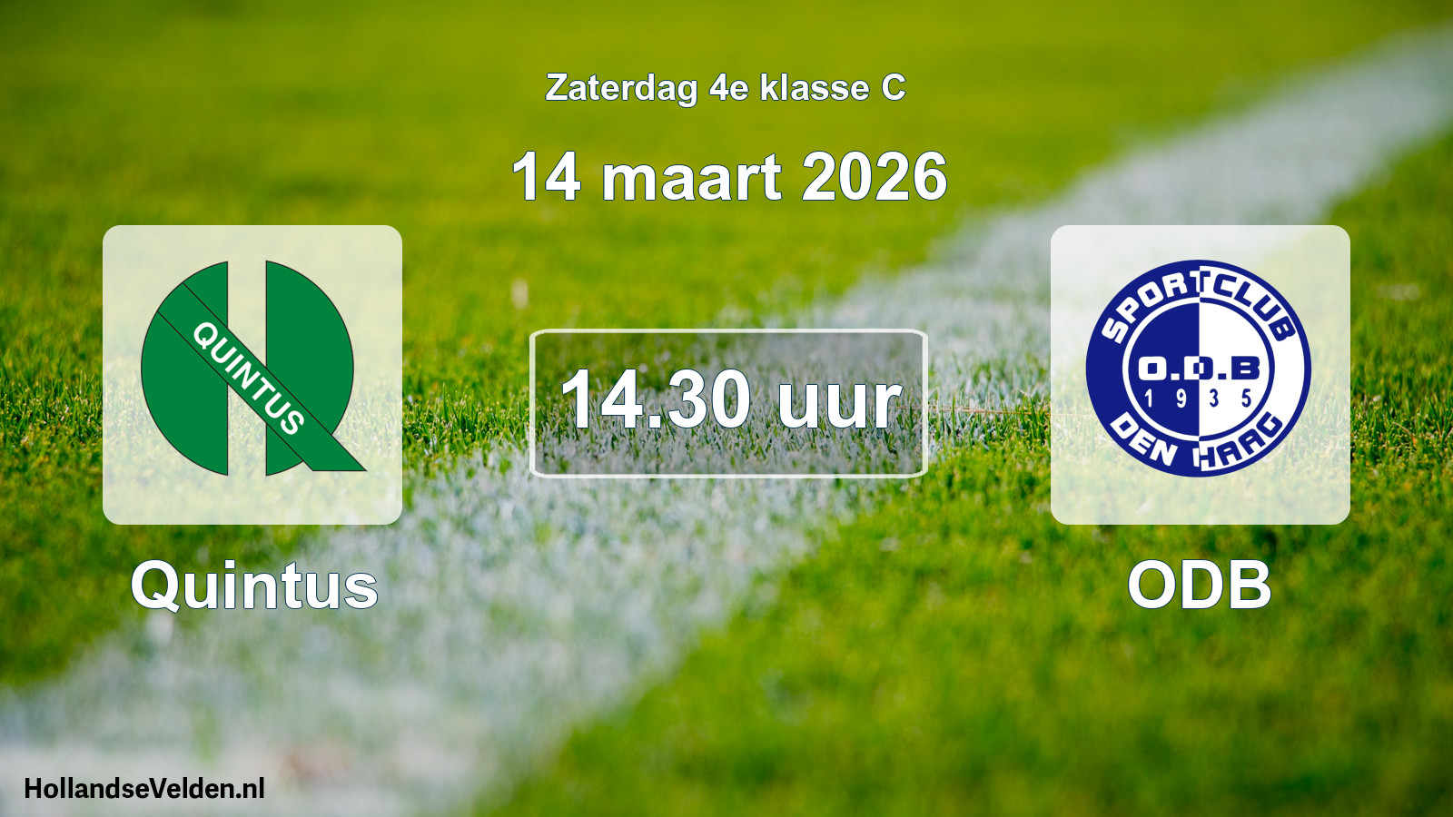 Geplande wedstrijd: Quintus - ODB (14 maart 2026)