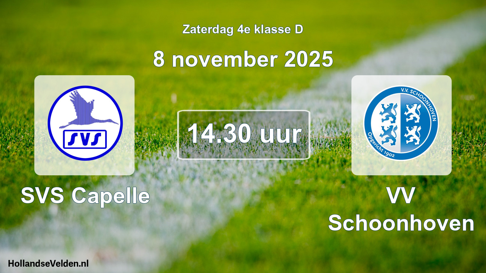 Scheduled Match: SVS Capelle - VV Schoonhoven (8 November 2025)