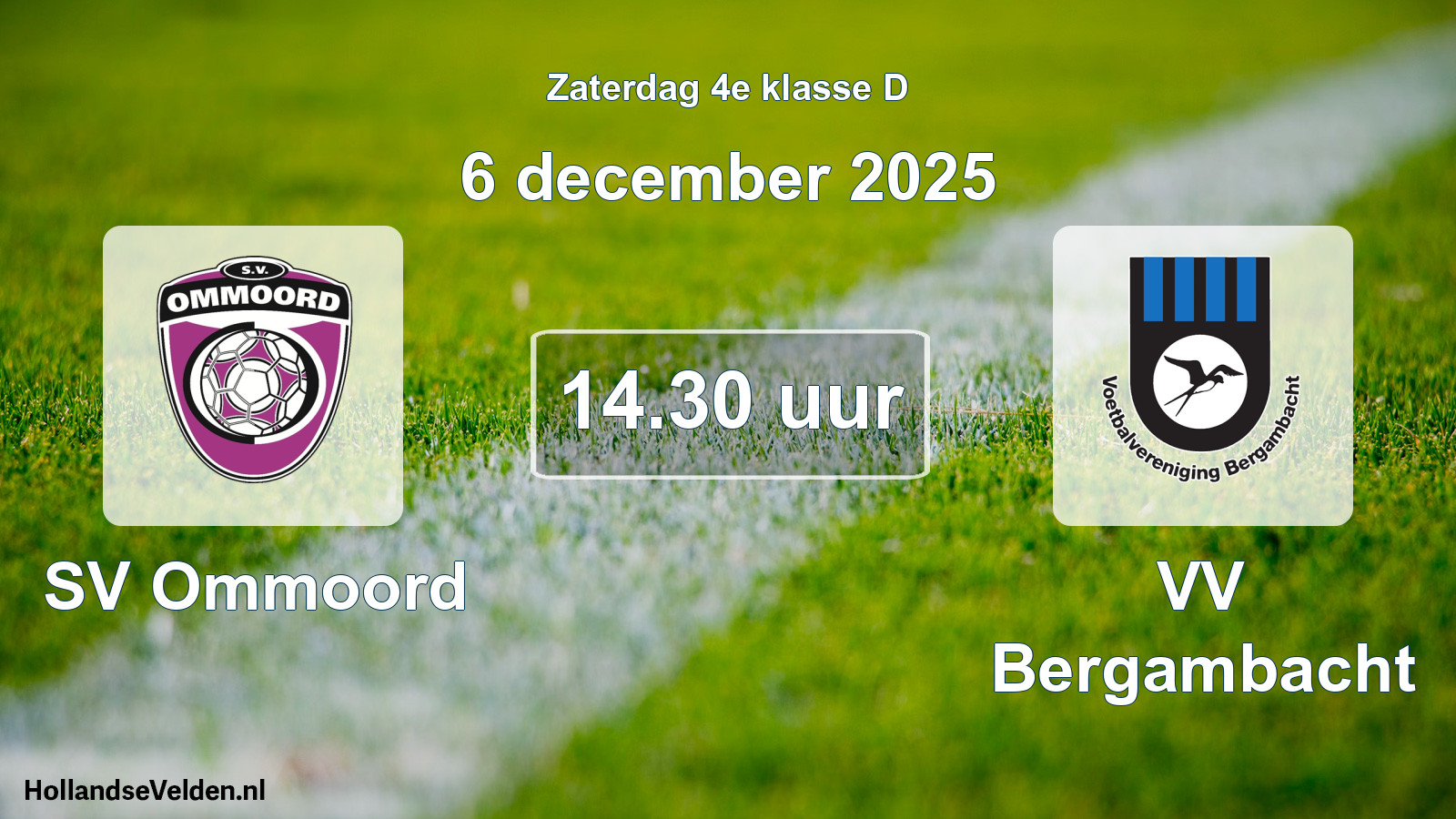 Scheduled Match: SV Ommoord - VV Bergambacht (6 December 2025)