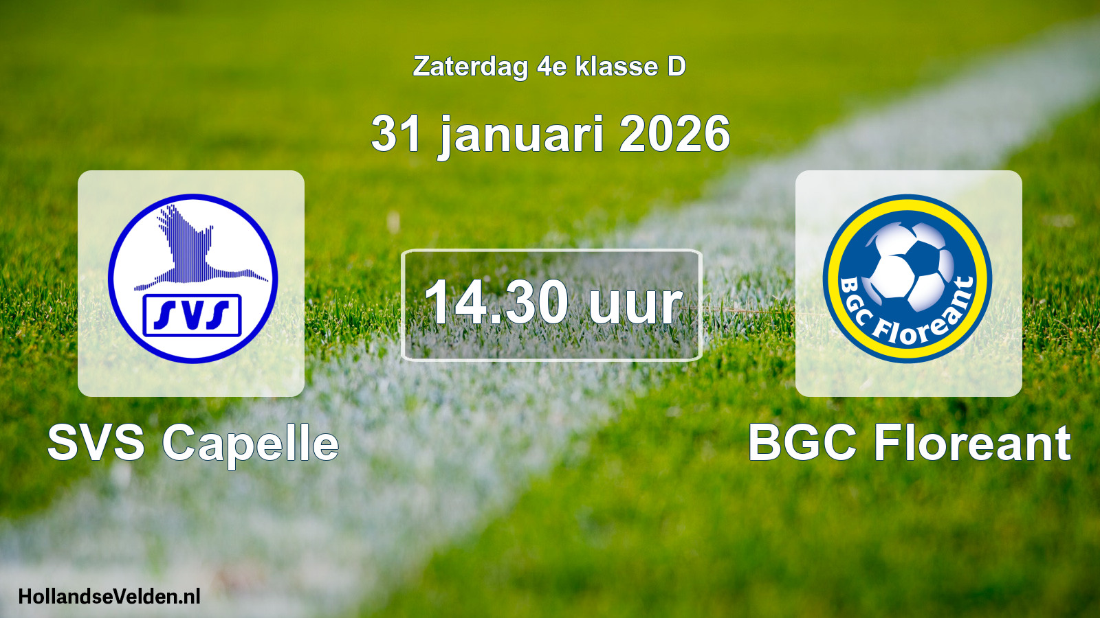 Scheduled Match: SVS Capelle - BGC Floreant (31 January 2026)