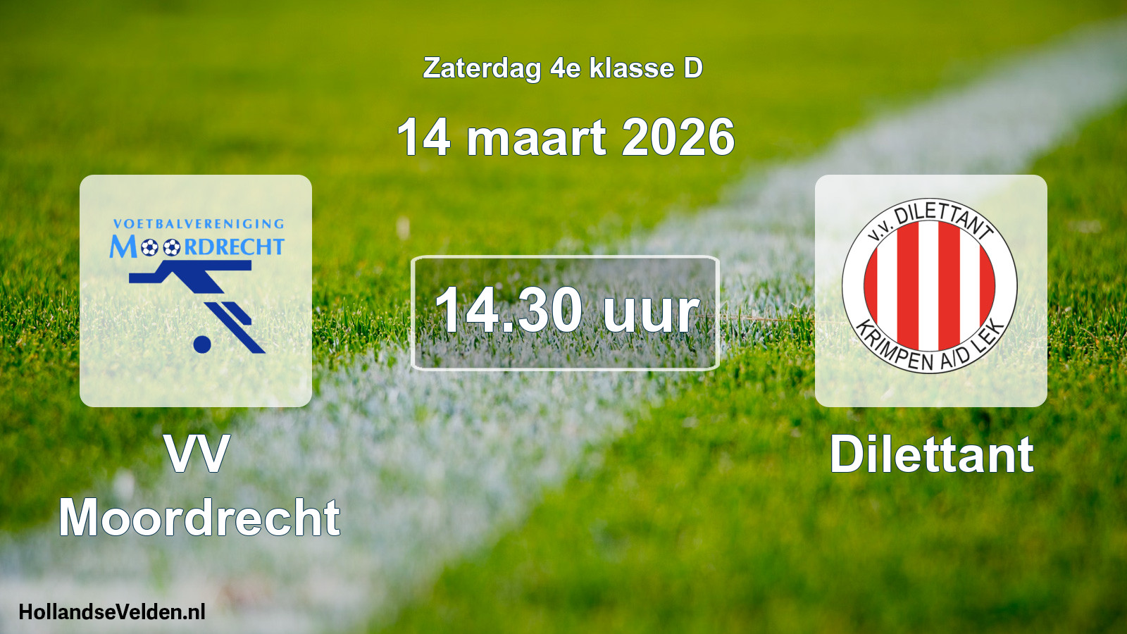 Scheduled Match: VV Moordrecht - Dilettant (14 March 2026)