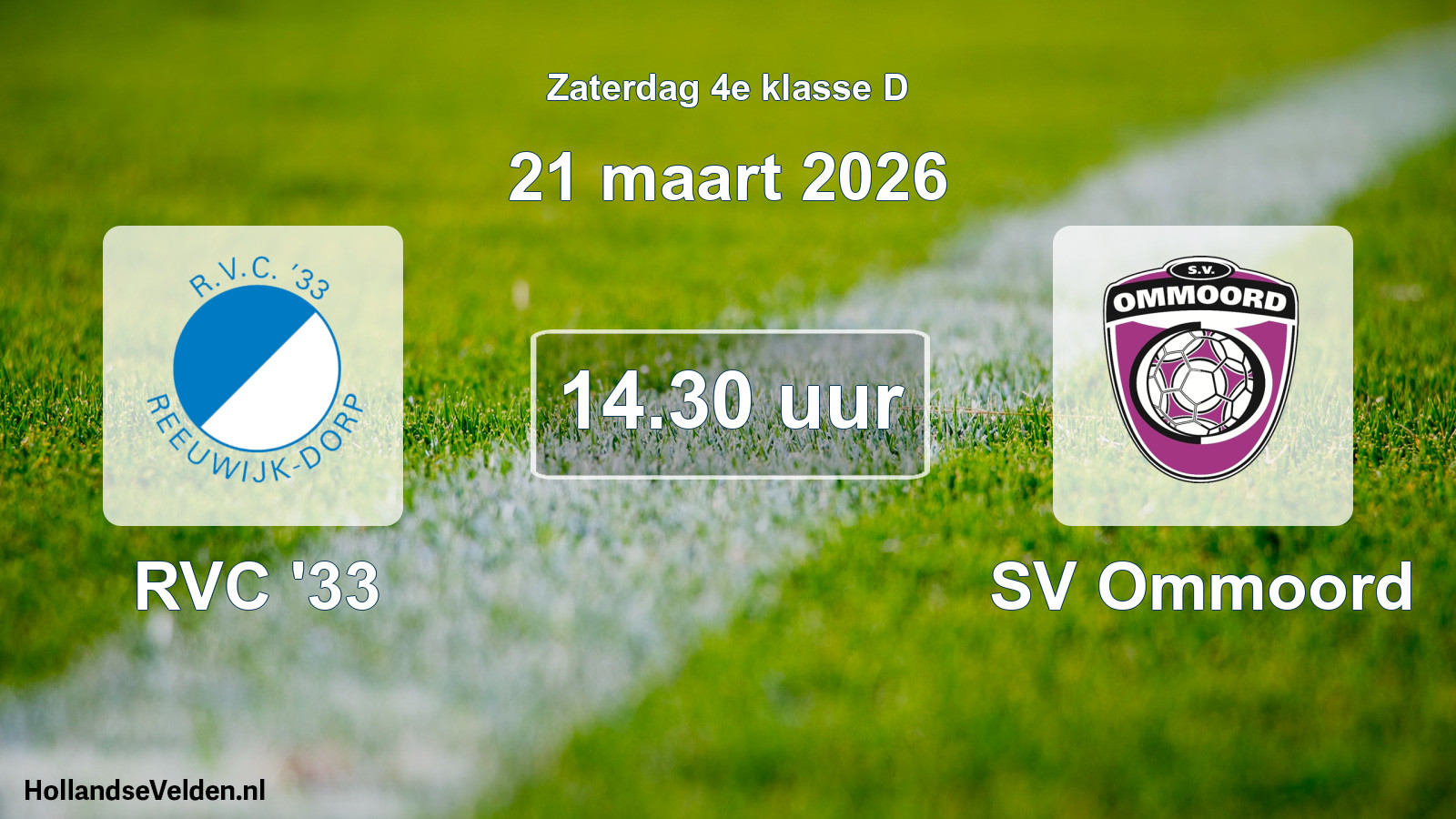 Scheduled Match: RVC '33 - SV Ommoord (21 March 2026)