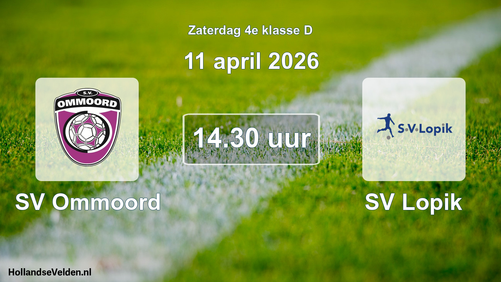 Scheduled Match: SV Ommoord - SV Lopik (11 April 2026)