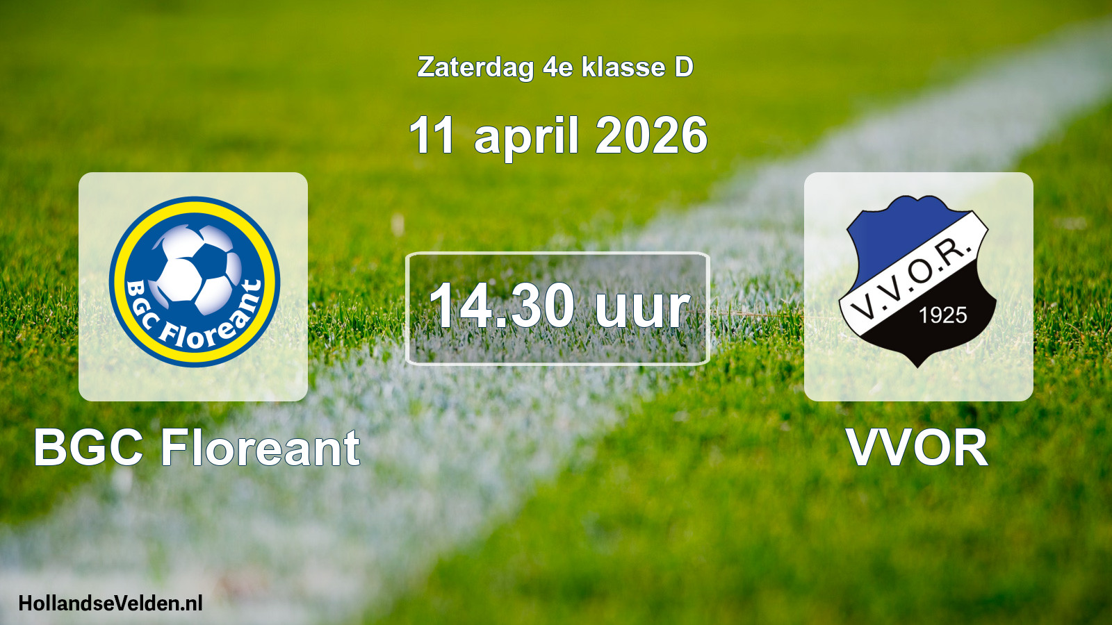 Scheduled Match: BGC Floreant - VVOR (11 April 2026)