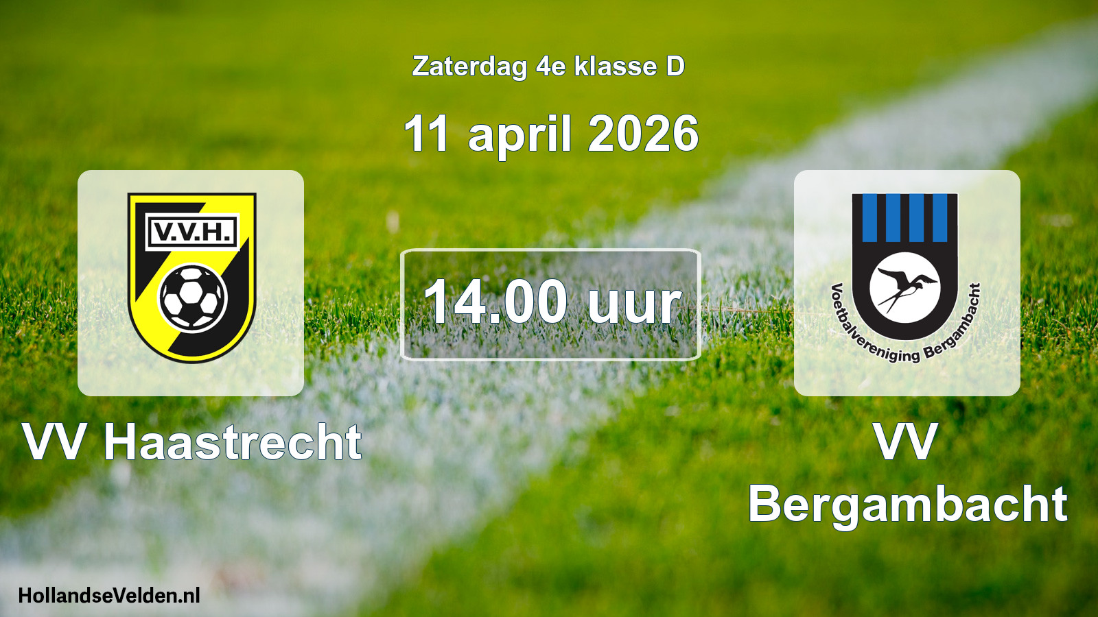 Scheduled Match: VV Haastrecht - VV Bergambacht (11 April 2026)