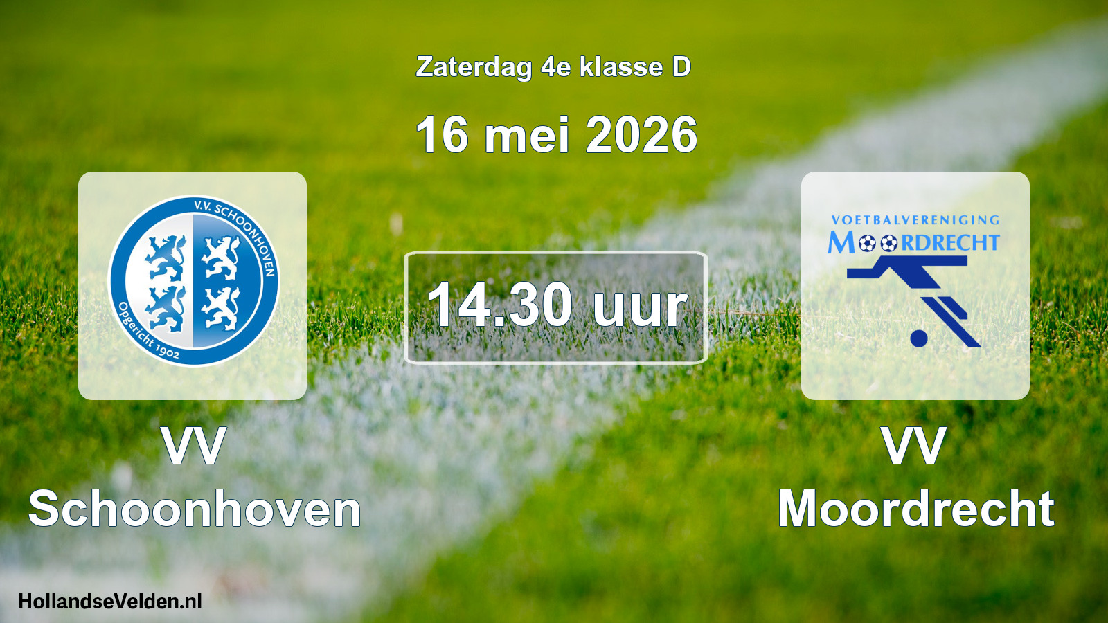 Scheduled Match: VV Schoonhoven - VV Moordrecht (16 May 2026)