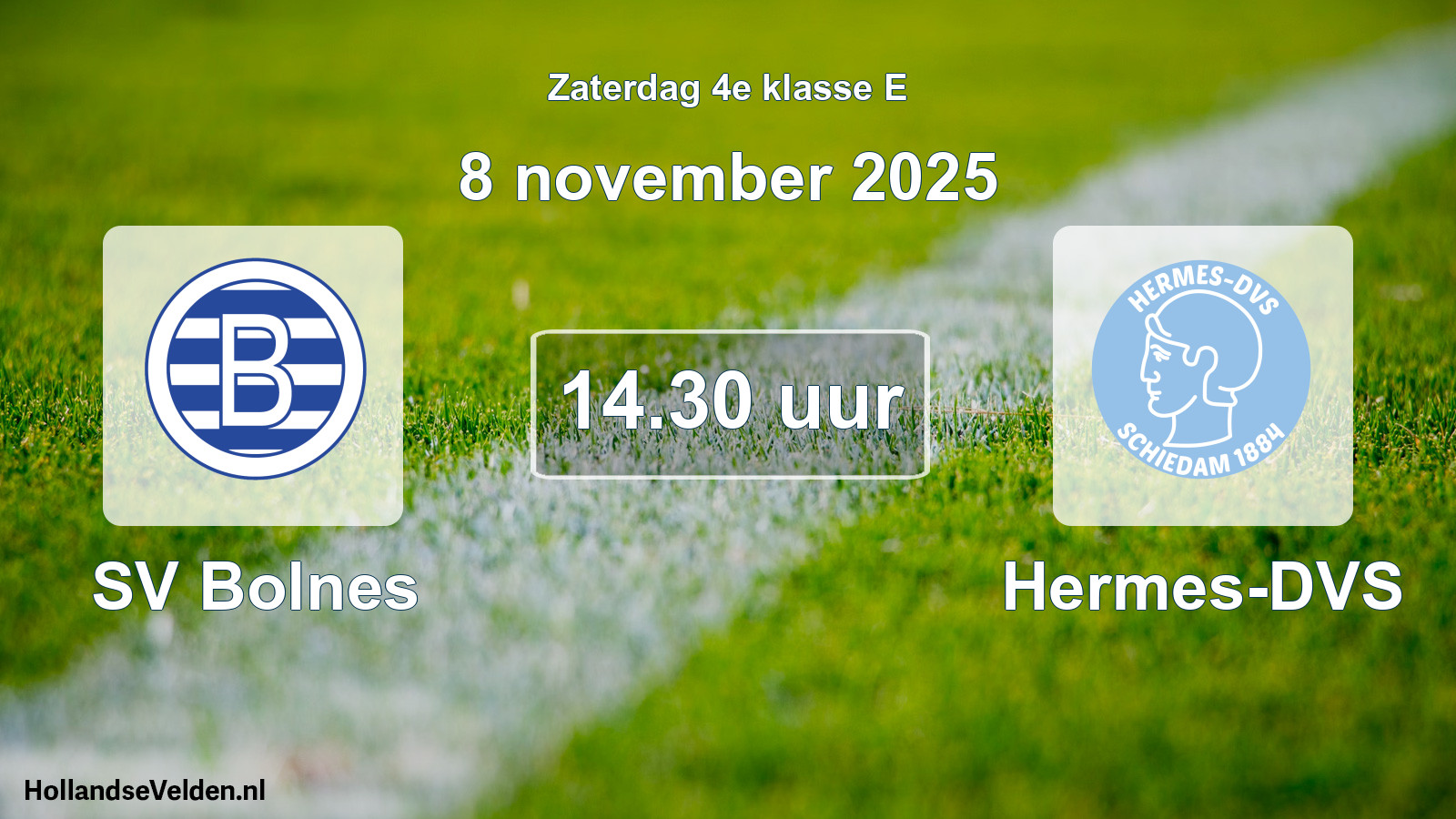 Geplande wedstrijd: SV Bolnes - Hermes-DVS (8 november 2025)