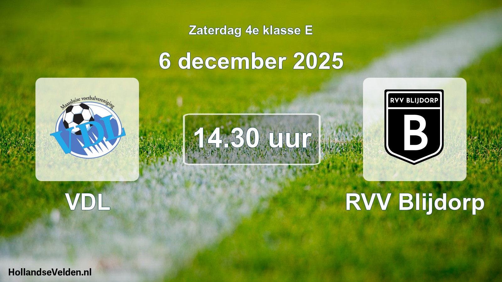 Scheduled Match: VDL - RVV Blijdorp (6 December 2025)