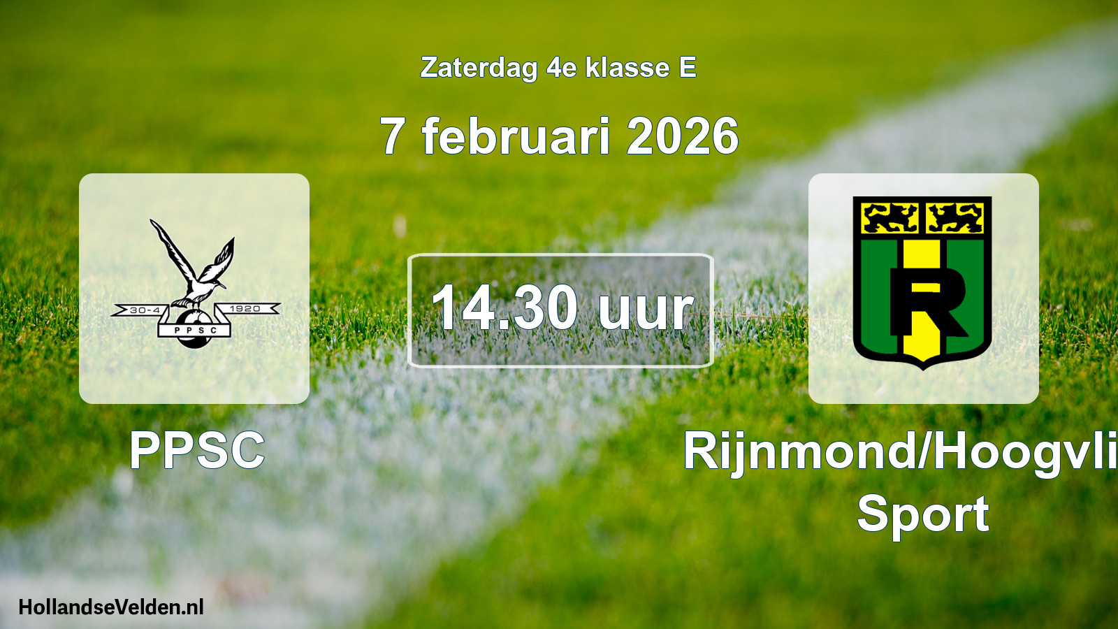 Scheduled Match: PPSC - Rijnmond/Hoogvliet Sport (7 February 2026)
