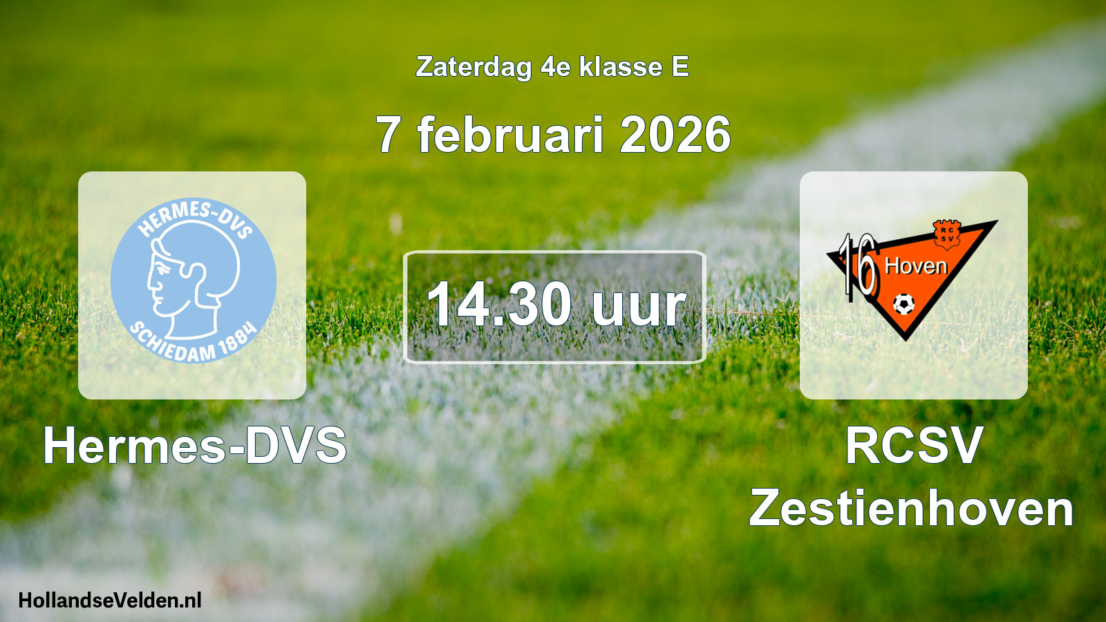 Scheduled Match: Hermes-DVS - RCSV Zestienhoven (7 February 2026)