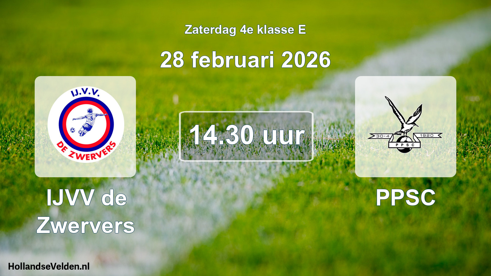 Scheduled Match: IJVV de Zwervers - PPSC (28 February 2026)