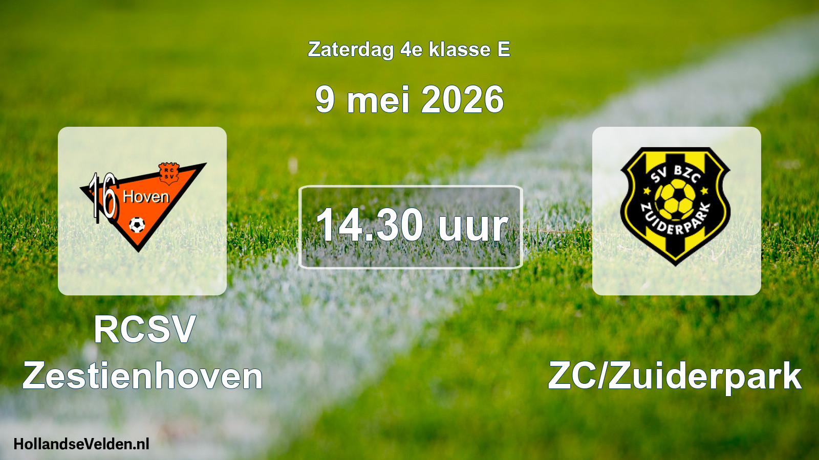 Scheduled Match: RCSV Zestienhoven - BZC/Zuiderpark (9 May 2026)