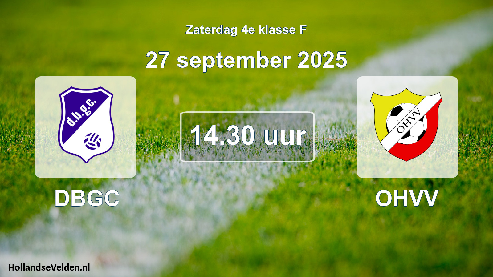 Geplande wedstrijd: DBGC - OHVV (27 september 2025)